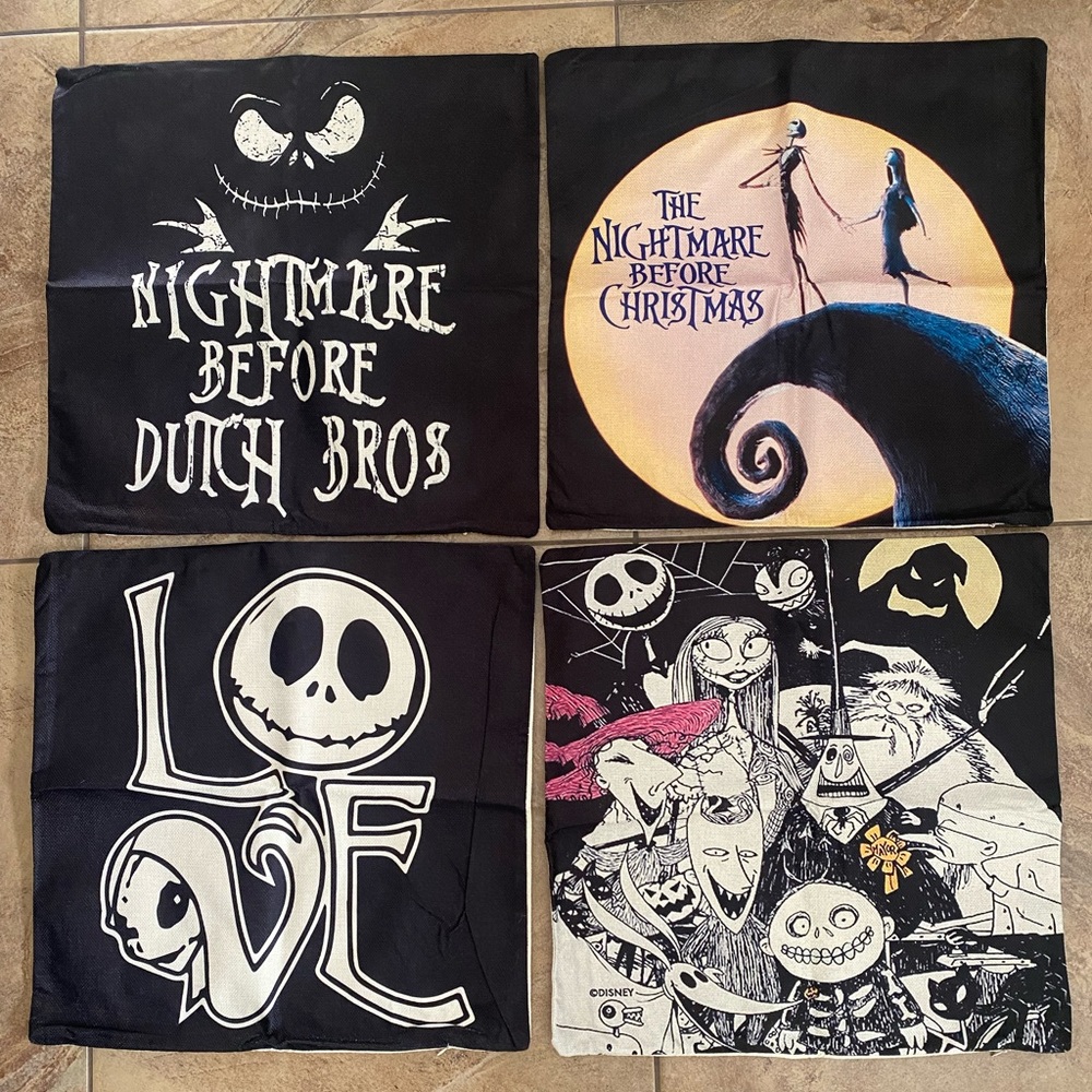 New 18x18 Nightmare before Christmas pillow covers